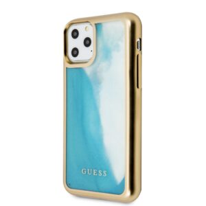 Aizmugurējais vāciņš Guess Apple iPhone 11 Pro PC/TPU Glow In Dark Sand Gold Blue