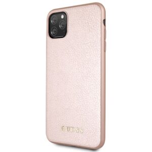 Aizmugurējais vāciņš Guess Apple iPhone 11 Pro Max Iridescent PU Hard Case Rose Gold