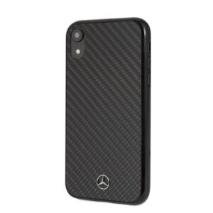 Nugarėlės dėklai Mercedes-Benz Apple iPhone XR Hard Case Real Carbon Fiber Black