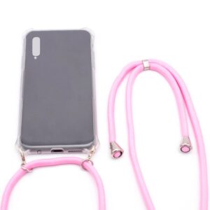 Aizmugurējais vāciņš Evelatus Samsung A50 Case with rope Pink Transparent