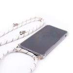 Back panel cover Evelatus Samsung A50 Case with rope White Stripes Transparent