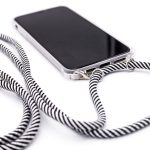 Чехол на заднюю панель Evelatus Samsung A70 Case with rope Black Stripes Transparent