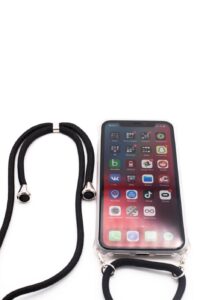 Aizmugurējais vāciņš Evelatus Apple iPhone 11 Silicone Transparent with Necklace TPU Strap Transparent