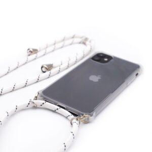 Aizmugurējais vāciņš Evelatus Apple iPhone 11 Pro Silicone Transparent with Necklace TPU Strap Transparent