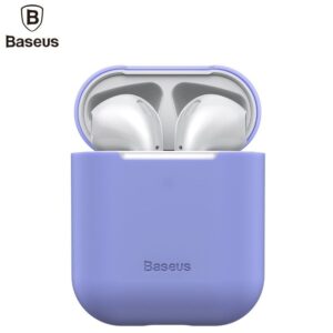 Aizmugurējais vāciņš Baseus Apple Silica Series Ultra-thin Silicone Protector Case for Airpods 1 / 2 Violet