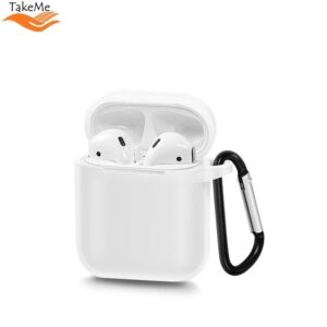 Aizmugurējais vāciņš TakeMe Apple Ultra-thin Soft Silicone protective case for AirPods White