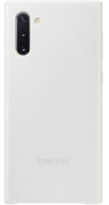 Aizmugurējais vāciņš Samsung  Note 10 Leather cover case White