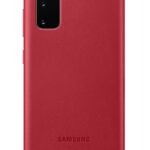 Back panel cover Samsung - Galaxy S20 Leather Cover case Red
