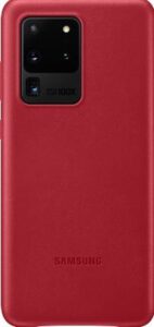 Aizmugurējais vāciņš Samsung  Galaxy S20 Ultra Leather Cover Red