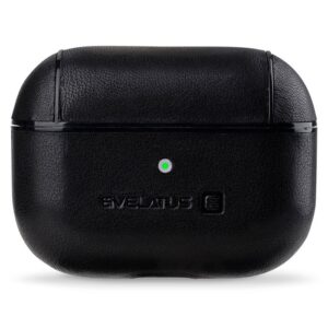 Korpus kõrvaklappidele Evelatus Apple AirPods Pro Leather Protective Case Black