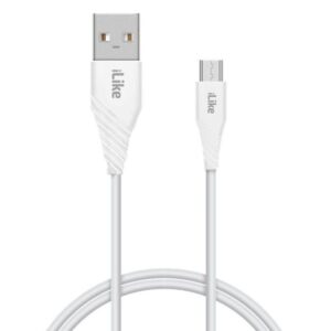 Kabelis iLike - iLike Charging Cable for MicroUSB ICM01 White