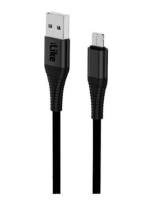Kabelis iLike - iLike Charging Cable for MicroUSB ICM01 Black