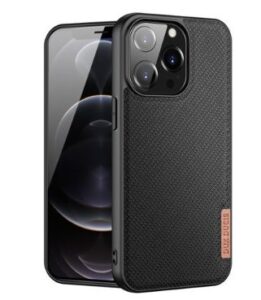 Aizmugurējais vāciņš Dux Ducis Apple Phone 13 Pro Fino case covered with nylon material Black