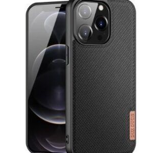 Tagakaaned Dux Ducis Apple Phone 13 Pro Fino case covered with nylon material Black