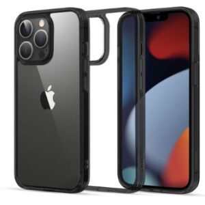 Back panel cover Ugreen Apple iPhone 13 Pro Fusion Case Hard Cover with Gel Frame Transparent Black