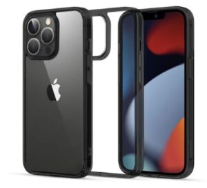 Aizmugurējais vāciņš iLike Apple iPhone 13 Pro Max Fusion Case Hard Cover with Gel Frame Transparent Black