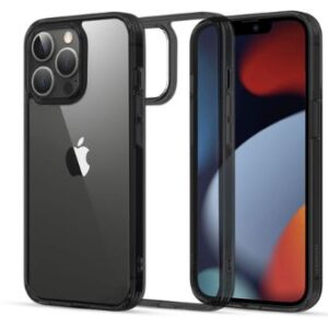 Tagakaaned iLike Apple iPhone 13 Pro Max Fusion Case Hard Cover with Gel Frame Transparent Black