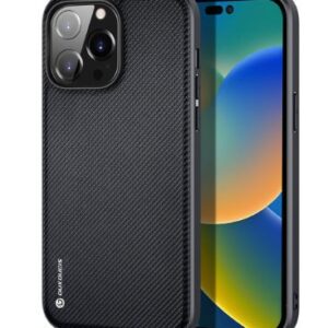 Tagakaaned Dux Ducis Apple iPhone 14 Pro Fino case cover nylon-covered Black