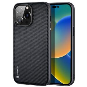 Back panel cover Dux Ducis Apple iPhone 14 Pro Max Fino case cover made of nylon material Black