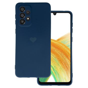 Back panel cover Vennus Samsung GALAXY A13 4G SILICONE HEART CASE FOR Dark Blue