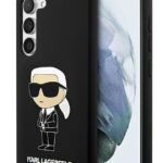 Back panel cover Karl Lagerfeld Samsung Galaxy S23 hardcase Silicone Ikonik S911 Black