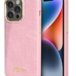 Back panel cover Guess Apple iPhone 14 Pro Max 6.7 hardcase Croco Collection Pink