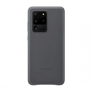 Aizmugurējais vāciņš Samsung  Galaxy S20 Ultra Leather Cover case Gray