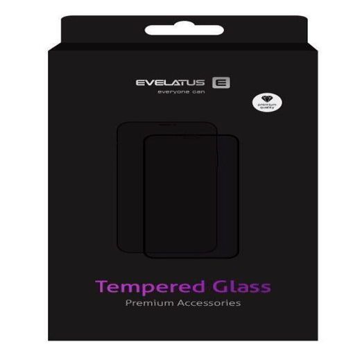 Protective glass Evelatus Apple iPhone 12 Pro Max 6.7'' Anti-Blue 2.5D Full Cover Japan Glue Glass Anti-Static
