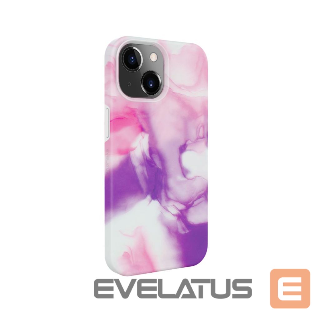 Back panel cover Evelatus Apple iPhone 13 Premium Silicone case Customized Print Purple