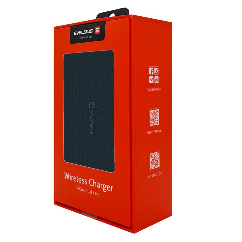 Wireless charger Evelatus Evelatus 5-Coil Wireless Charger EWC05 Black