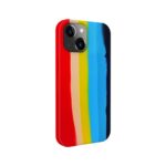 Back panel cover Evelatus Apple iPhone 14 Silicone case Multi-Colored Rainbow
