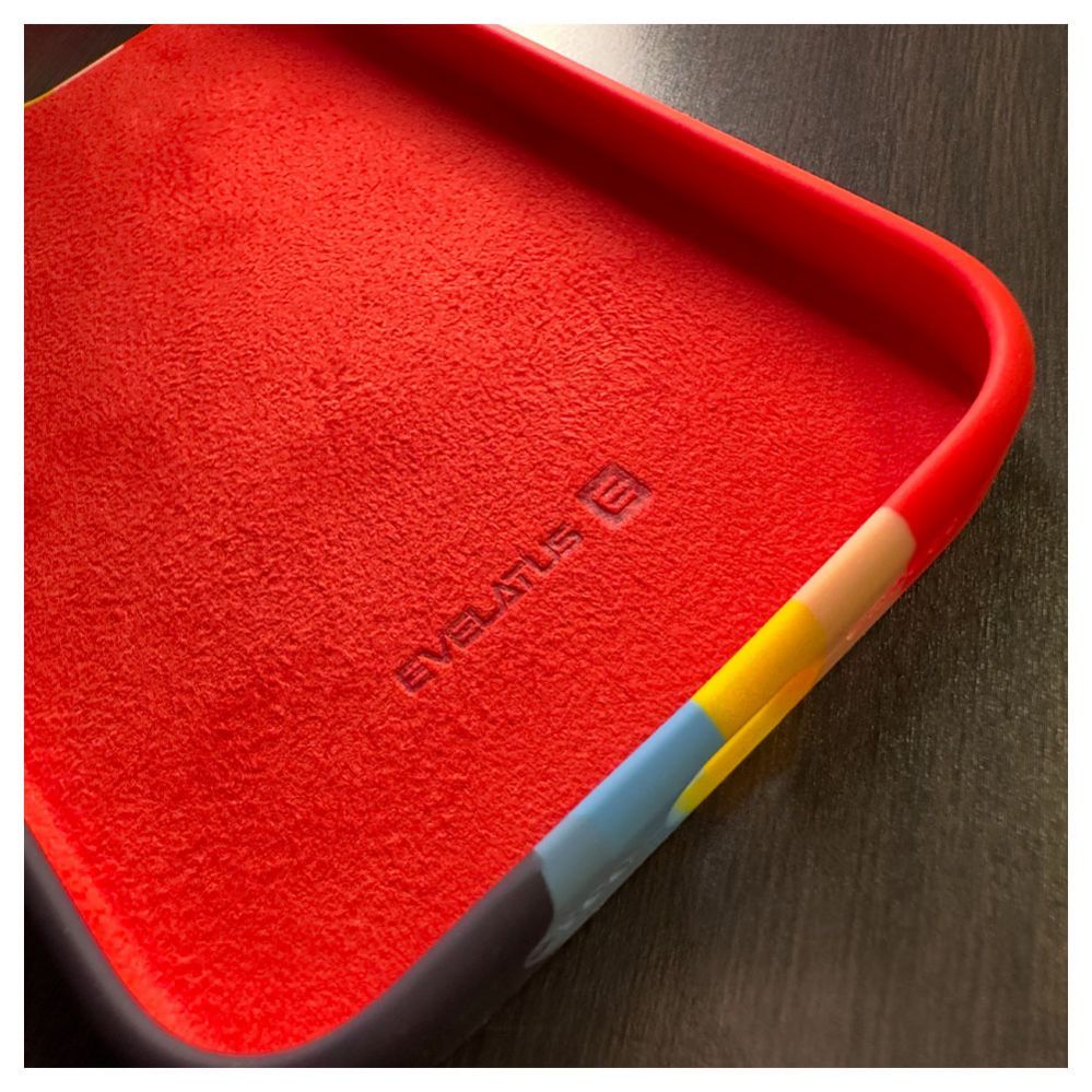 Back panel cover Evelatus Apple iPhone 14 Pro Silicone case Multi-Colored Rainbow