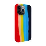 Back panel cover Evelatus Apple iPhone 14 Pro Silicone case Multi-Colored Rainbow