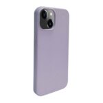Back panel cover iLike Apple iPhone 14 Silicone plastic case Eco Print Design Flower Purple