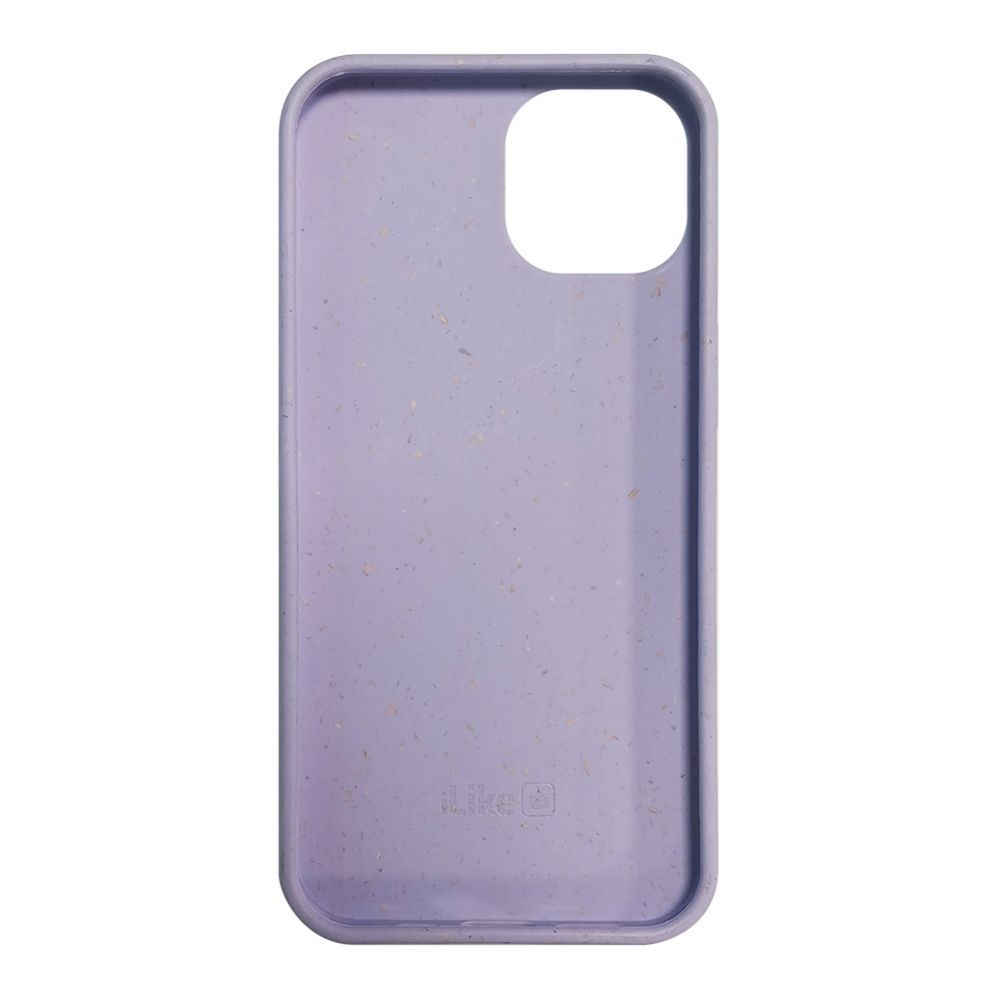 Back panel cover iLike Apple iPhone 14 Silicone plastic case Eco Print Design Flower Purple