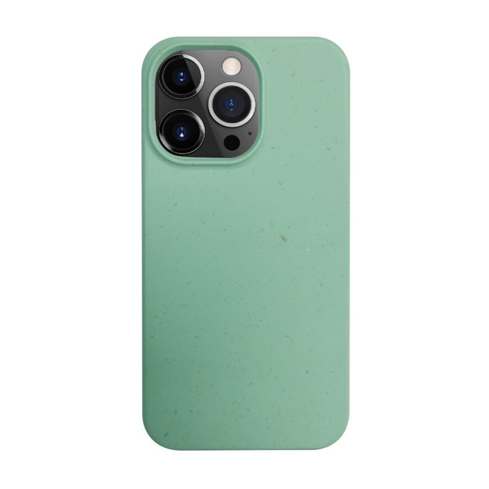 Back panel cover iLike Apple iPhone 14 Pro Max Silicone plastic case Eco Print Design Flower Green