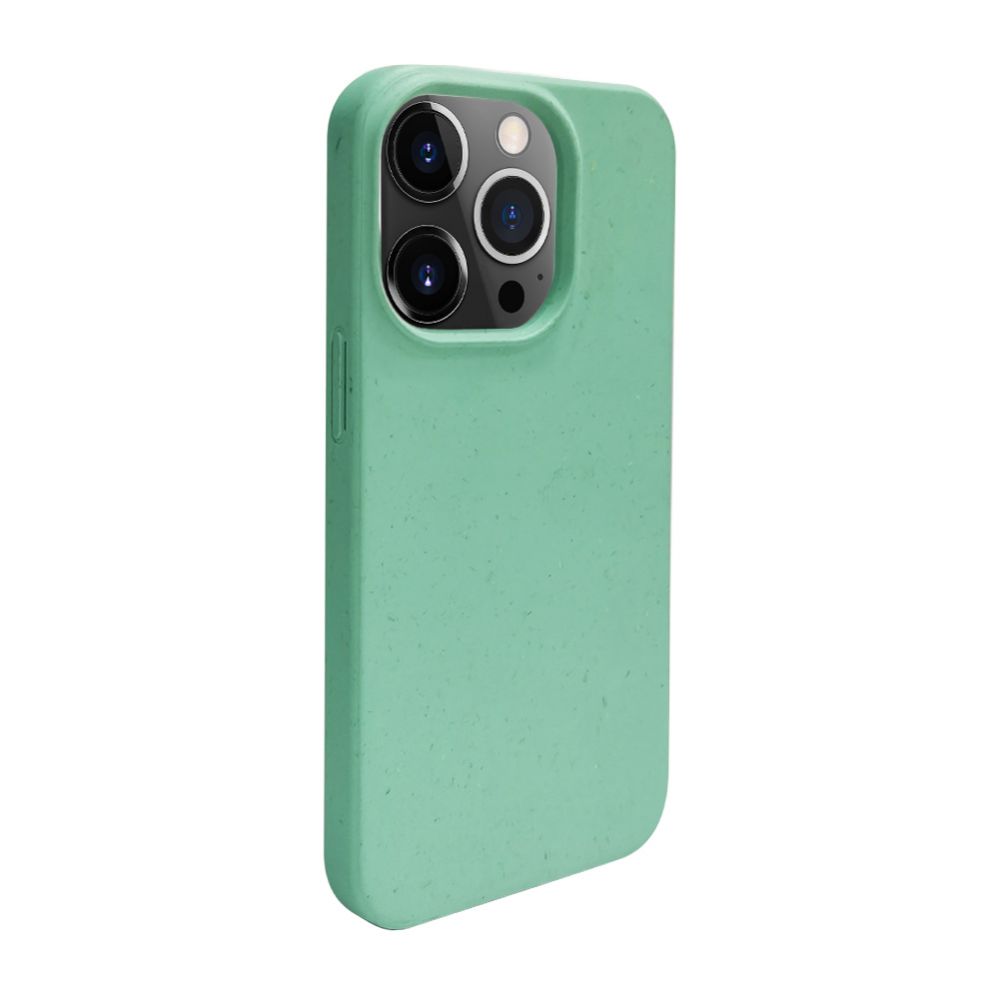 Back panel cover iLike Apple iPhone 14 Pro Max Silicone plastic case Eco Print Design Flower Green