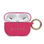Headphone case Guess - AirPods Pro Silicone case Fuchsia
