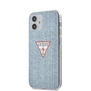 Aizmugurējais vāciņš Guess Apple iPhone 12 mini 5.4'' PC/TPU Denim Triangle Cover Light Blue