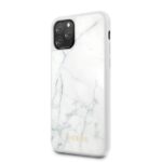 Nugarėlės dėklai Guess Apple iPhone 12/12 Pro PC/TPU Marble Cover White