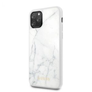 Nugarėlės dėklai Guess Apple iPhone 12/12 Pro PC/TPU Marble Cover White
