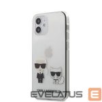 Back panel cover Karl Lagerfeld Apple iPhone 12 mini 5.4'' PC/TPU Karl &Choupette Cover Transparent