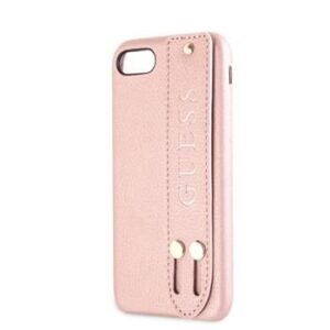 Aizmugurējais vāciņš Guess - iPhone 7/8/SE2020 Saffiano Strap Case Rose