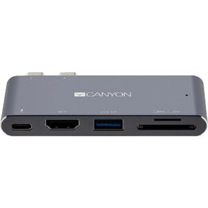 Adapteris Canyon  DS-5 Multiport Docking Station with 5 port Space Gray