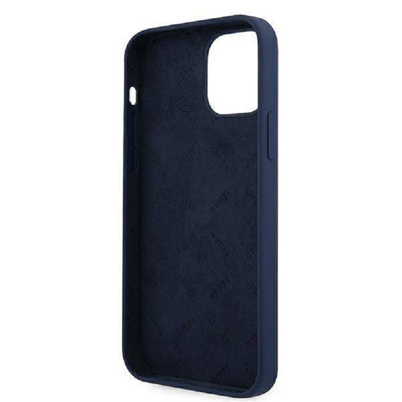 Back panel cover Guess Apple iPhone 12 Pro Max 6.7'' Vintage Silicone Cover Blue