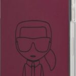 Aizmugurējais vāciņš Karl Lagerfeld Apple iPhone 12/12 Pro 6.1'' PC/TPU Metallic Iconic Outline Cover Dark Pink