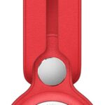 Smart tag priedas Apple - AirTag Leather Loop Red