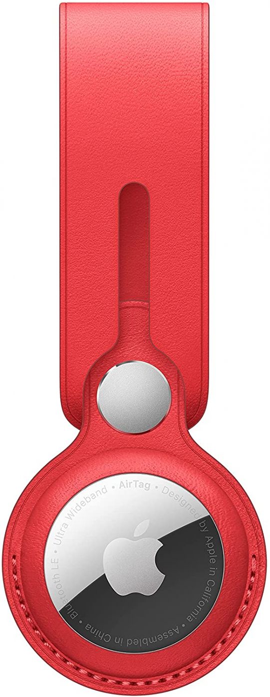 Smart tag aksesuārs Apple - AirTag Leather Loop Red