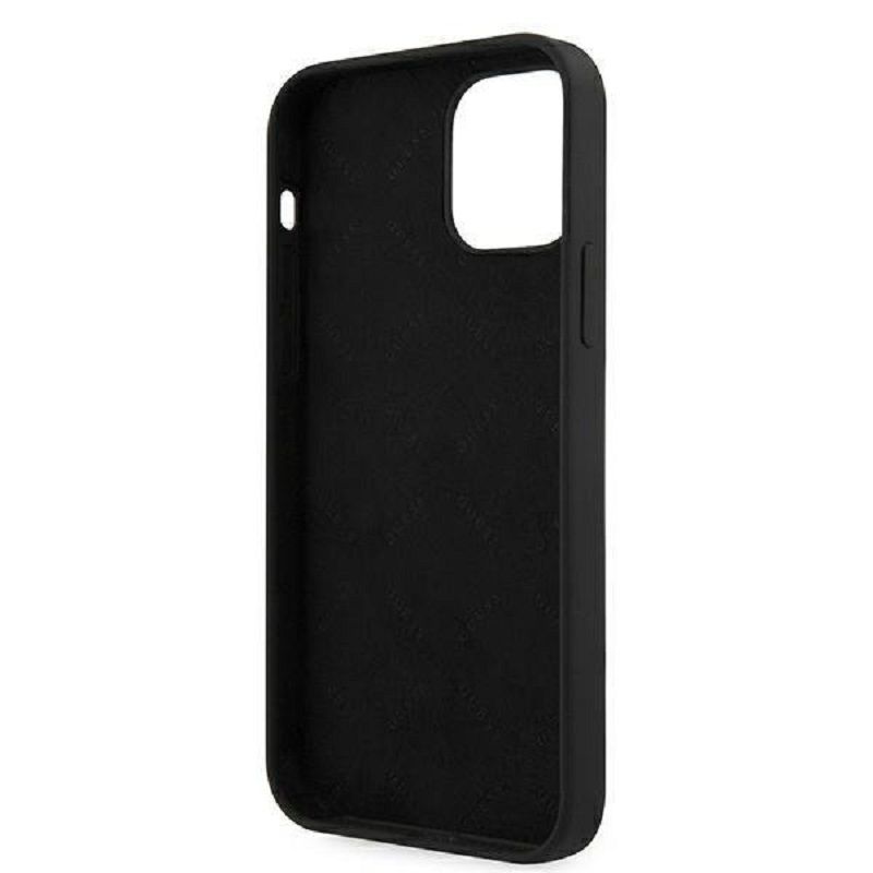 Tagakaaned Guess - iPhone 12 / 12 Pro Silicone Vintage Script Cover Black