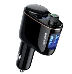 Auto charger Baseus  Locomotive Bluetooth FM Transmitter MP3 Car Charger 2x USB 3.4A Black
